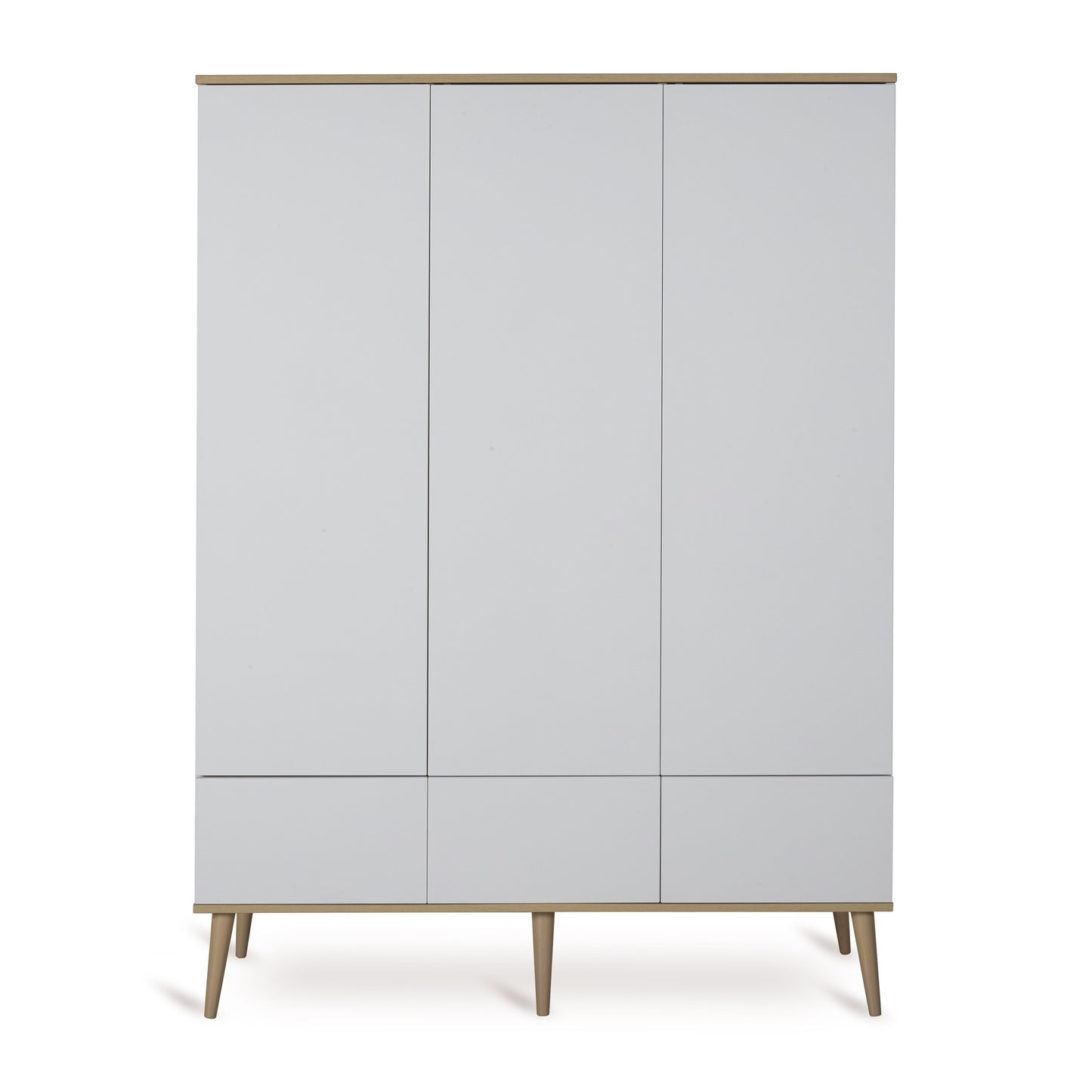 Quax 3-delige babykamer (bed L 120 x B 60 cm + commode + kast met 3 deuren) Flow White