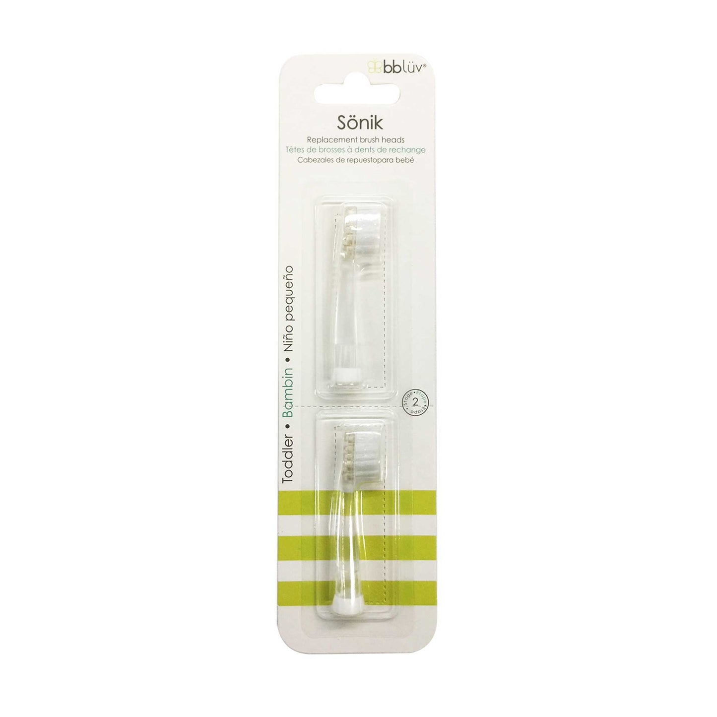 Bblüv Brossette de rechange pour brosse à dents électrique Sönik 2 Stage 0-18 mois - 2 pièces