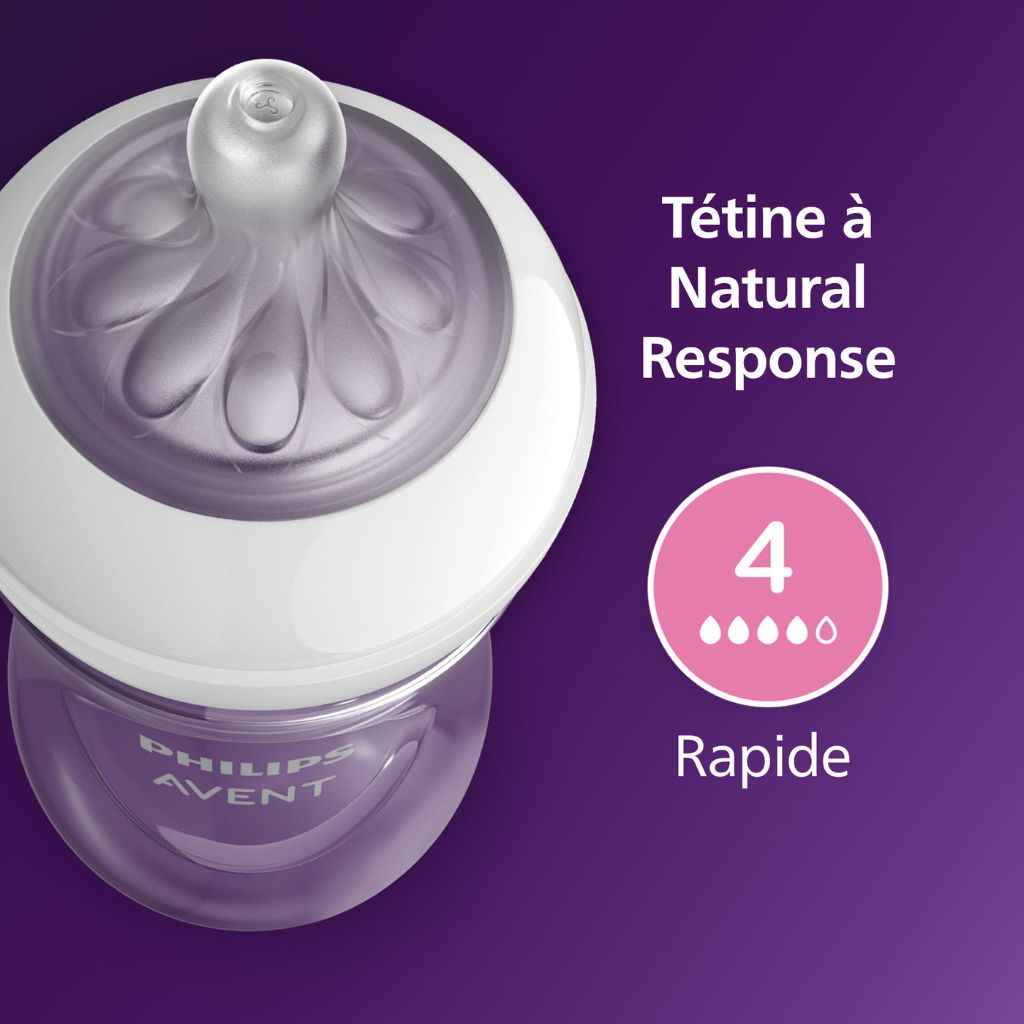 Philips AVENT Biberon Natural Response transparent 330 ml - 3 pièces