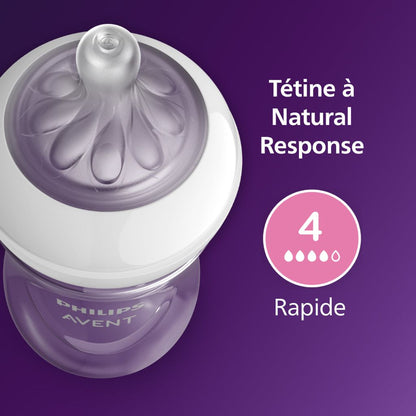 Philips AVENT Biberon Natural Response transparent 330 ml - 3 pièces