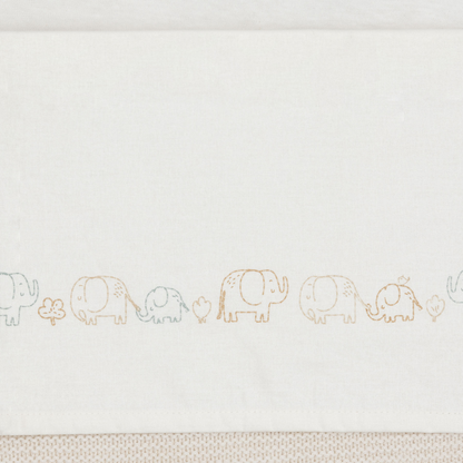 Jollein Drap pour berceau Elephant Tales 75 x 100 cm