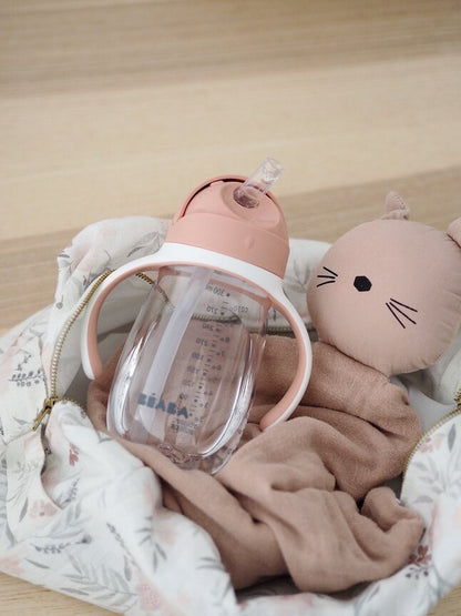 Béaba Gourde avec paille 300 ml Old Pink