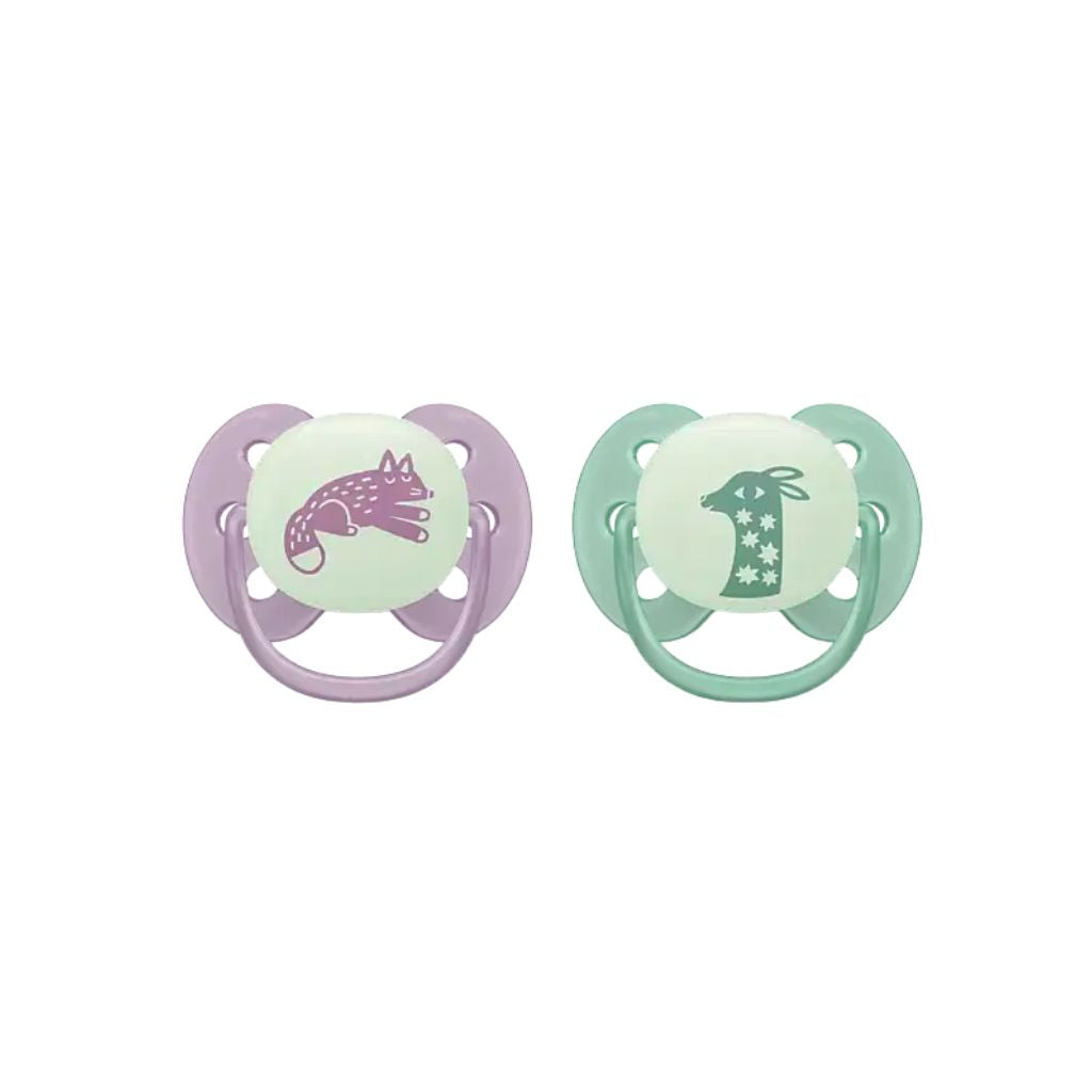Philips AVENT Fopspeen +6m Soft Night Mystery Kleur/Design Geel/Blauw of Paars/Groen