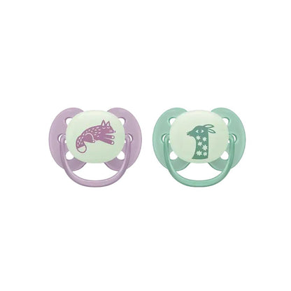 Philips AVENT Fopspeen +6m Soft Night Mystery Kleur/Design Geel/Blauw of Paars/Groen