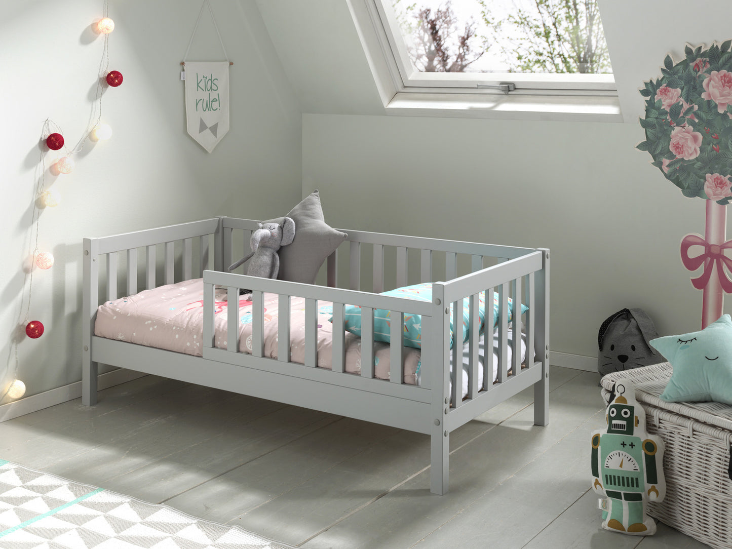 Jaxx Lit pour tout-petit Toddler I Casami Lg 70 x L 140 cm Gris