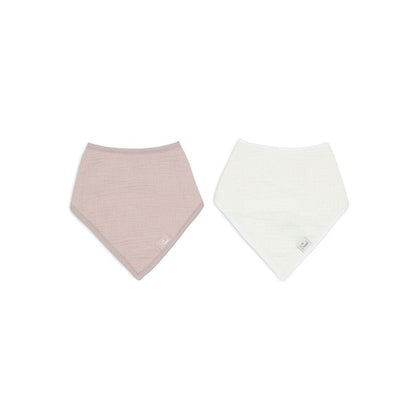 Jollein Bavoir bandana Wild Rose/Oatmeal - 2 pièces