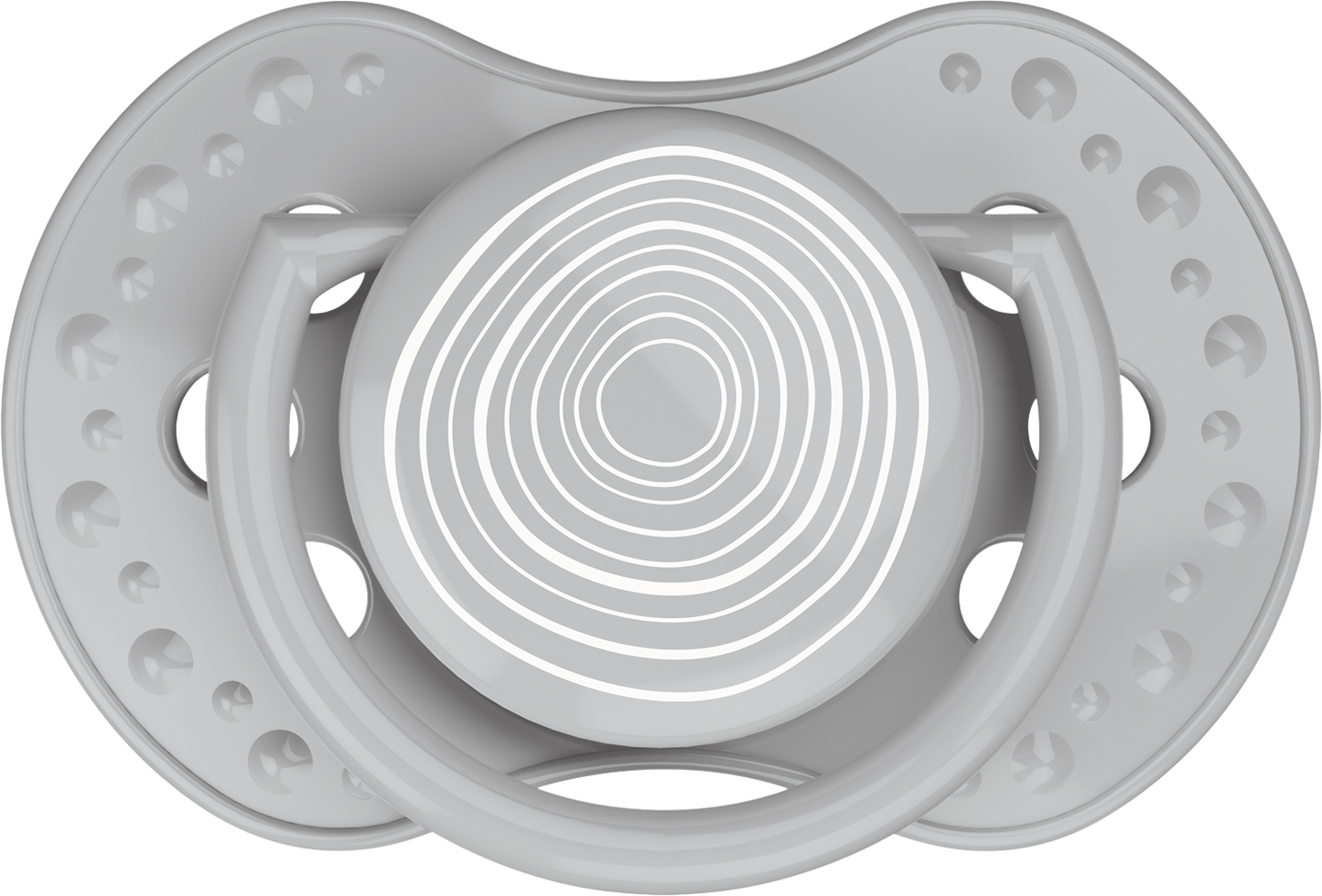Difrax Sucette + 6 mois LOVI Dynamic Harmony Light Grey/Dark Grey - 2 pièces