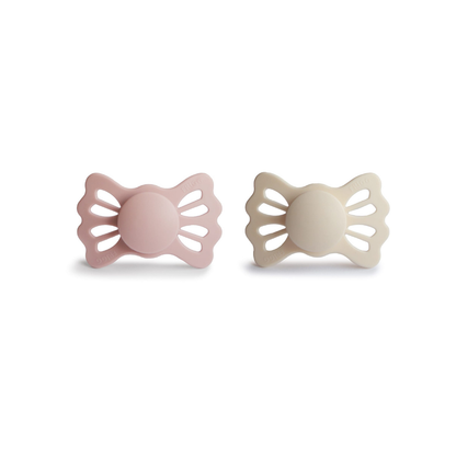 FRIGG Sucette + 6 mois Lucky silicone Cream/Blush - 2 pièces