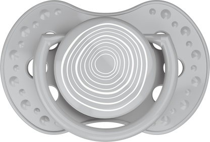 Difrax Sucette + 18 mois LOVI Dynamic Harmony Light Grey/Dark Grey - 2 pièces