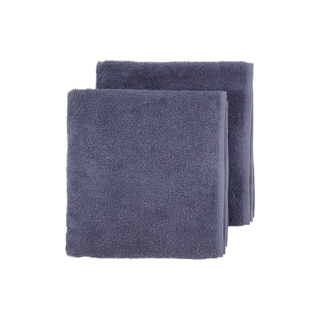 Dreambee Set de serviettes 2 pièces Essentials bleu gris foncé