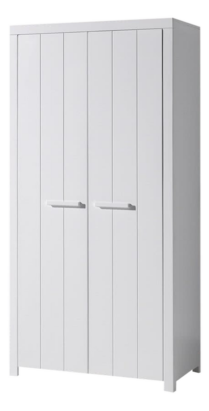 Jaxx Chambre de bébé 3 pièces (lit + commode + armoire 2 portes) Erik blanc