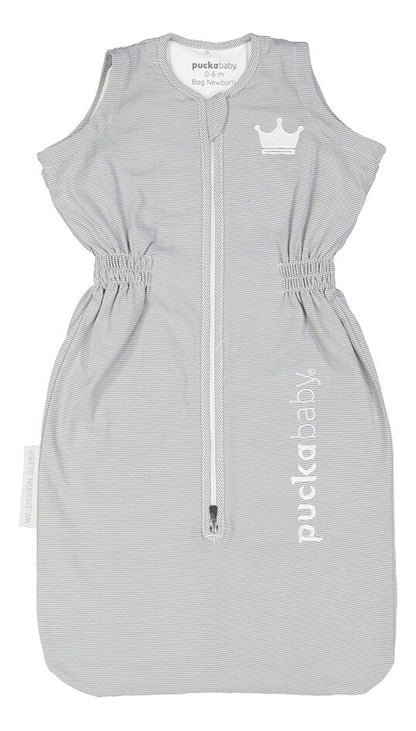 Puckababy Sac de couchage d'été Newborn Stripes TOG 0,5 Grey 70 cm