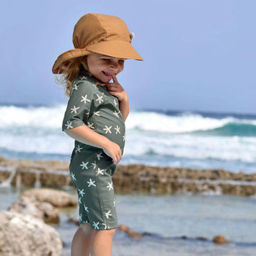 Lässig Chapeau de soleil Flap Hat unisexe Almond
