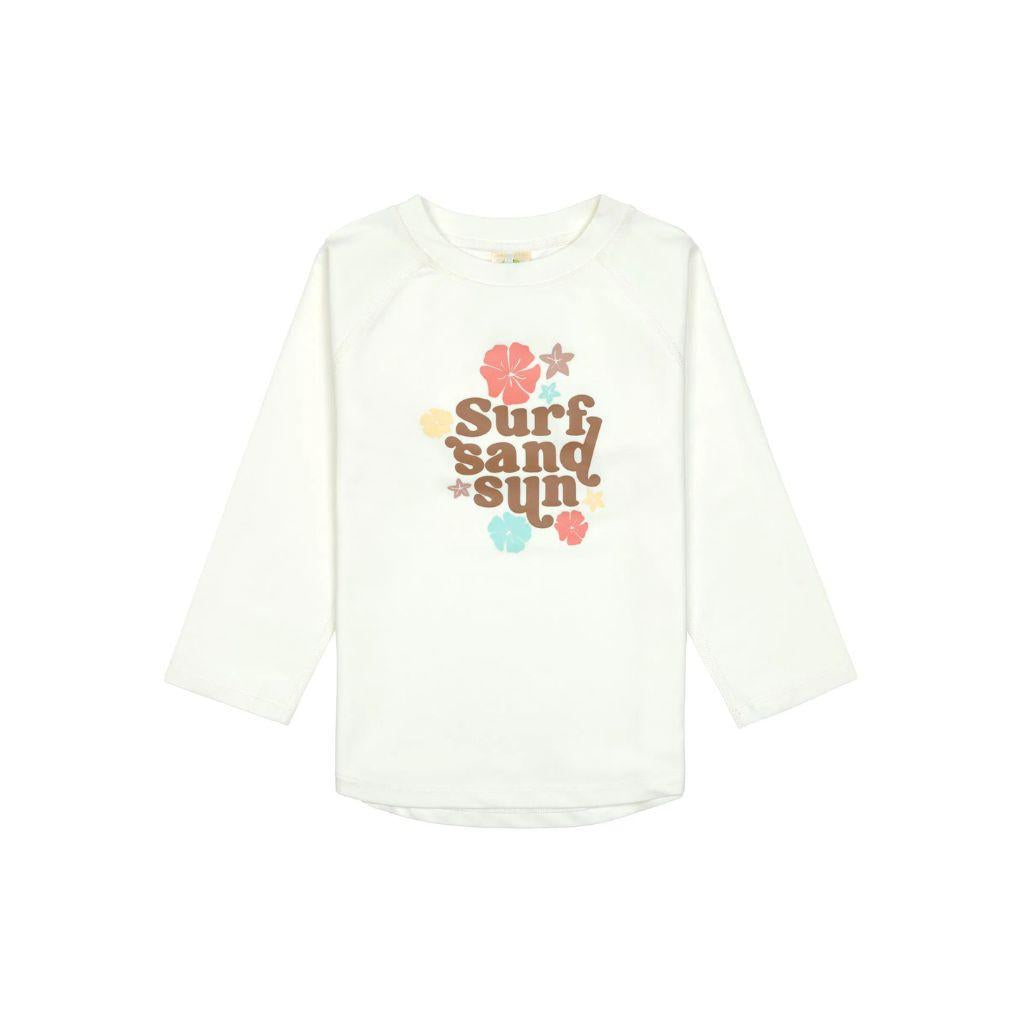 T-shirt lange mouw Rashguard Flowers girl Sea Salt