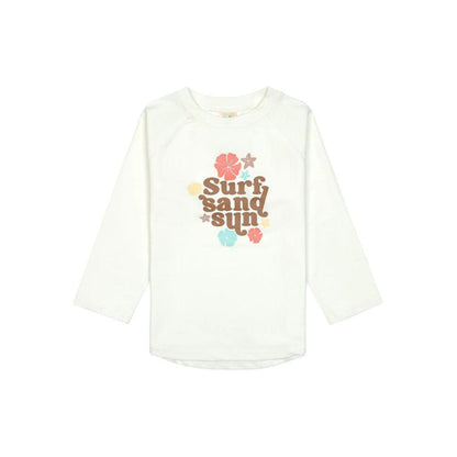T-shirt lange mouw Rashguard Flowers girl Sea Salt