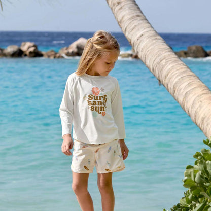 T-shirt lange mouw Rashguard Flowers girl Sea Salt
