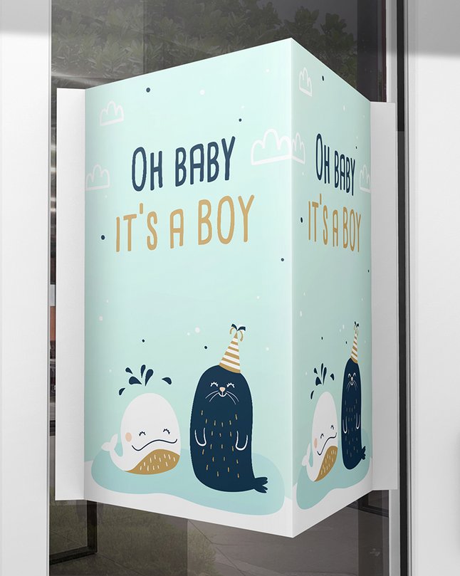 Minimou Panneau de naissance Oh baby, it's a boy