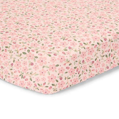 Little Dutch Drap-housse Fairy Floral rose coton bio Lg 60 x L 120 cm