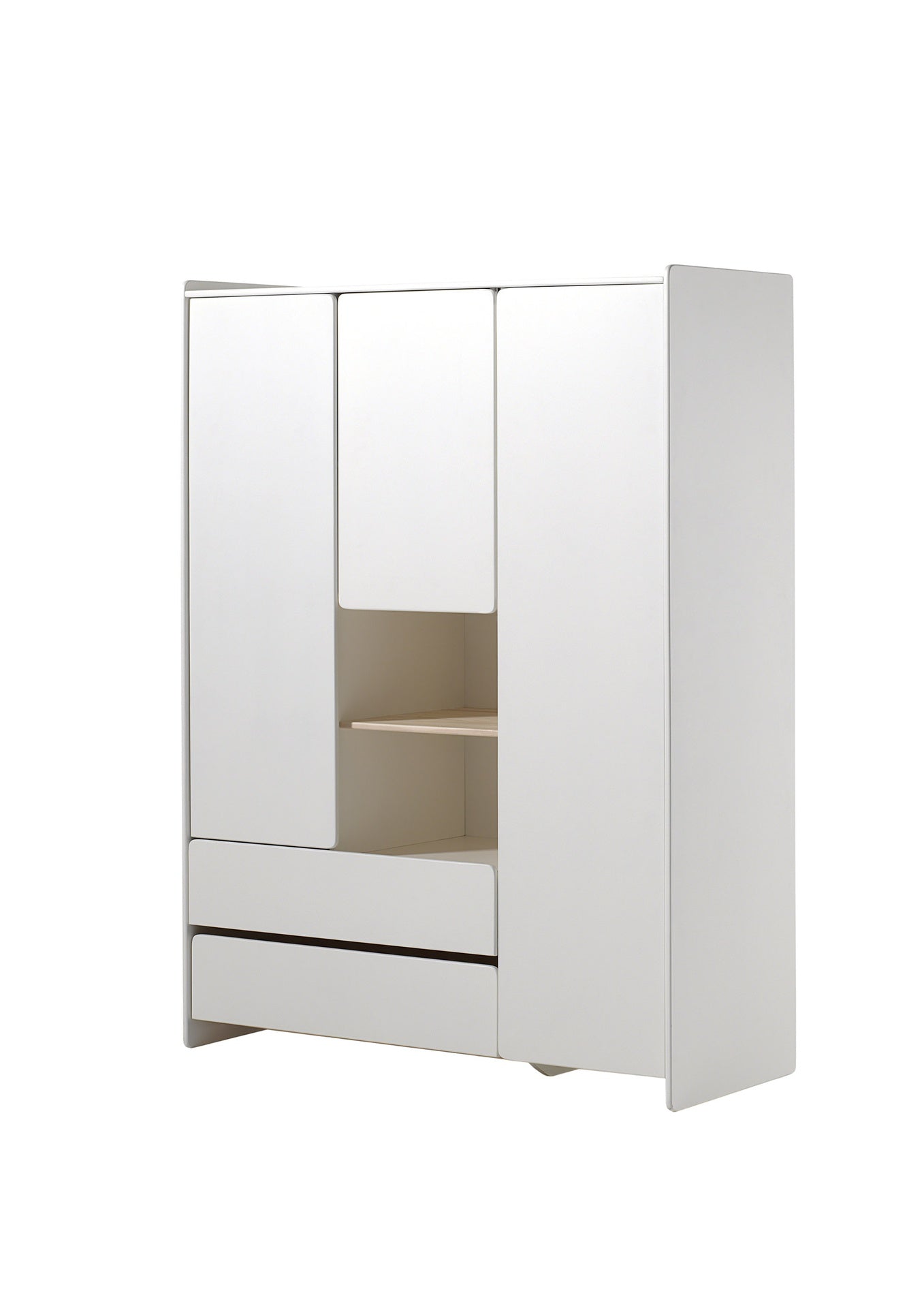 Jaxx Chambre de bébé 3 pièces (lit + commmode avec rallonge + armoire 3 portes) Kiddy blanc