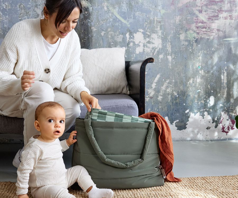 Lässig Sac à langer Shopper Olive                      