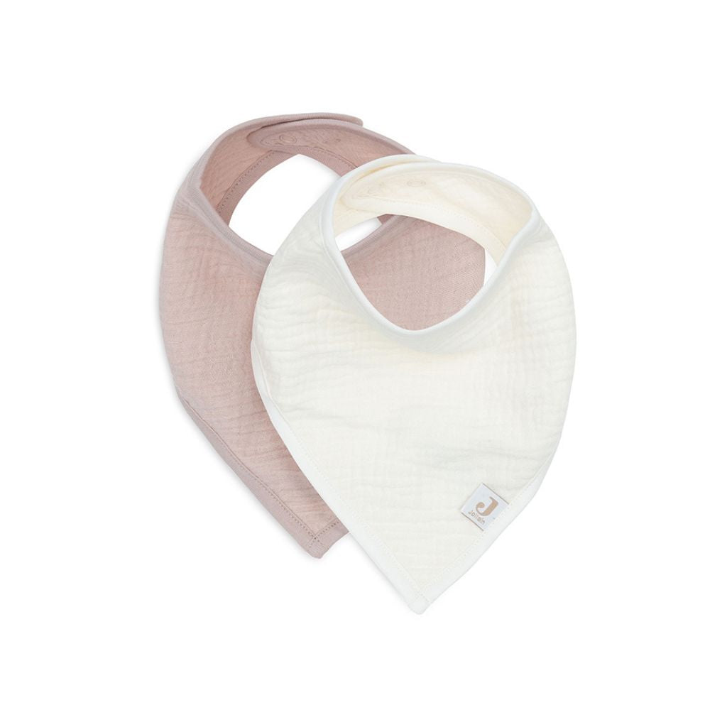 Jollein Bavoir bandana Wild Rose/Oatmeal - 2 pièces