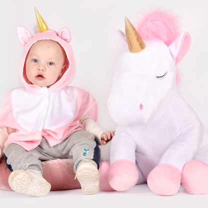 Den Goda Fen Verkleedpak Mini Cape Eenhoorn Roze maat 86-110 - 1-4 Jaar