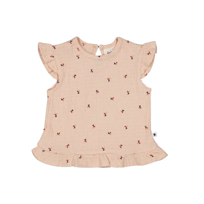 Feetje T-shirt ruches AOP - Mon Cheri m 62 Pink Meisjes