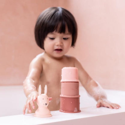 Trixie Jouet de bain Gobelets empilables Mrs. Rabbit - 5 pièces
