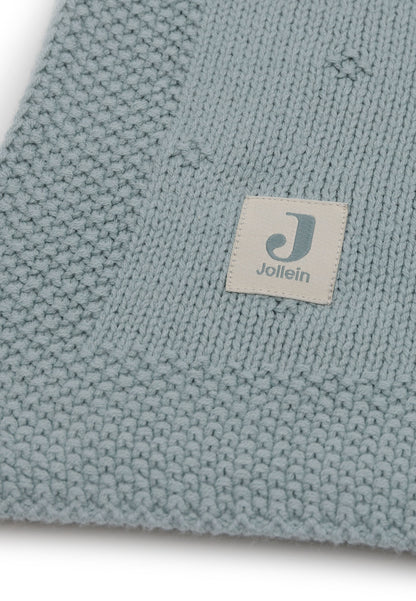 Jollein Deken voor bed Cosy Knit Sea Green katoen B 150 x L 100 cm