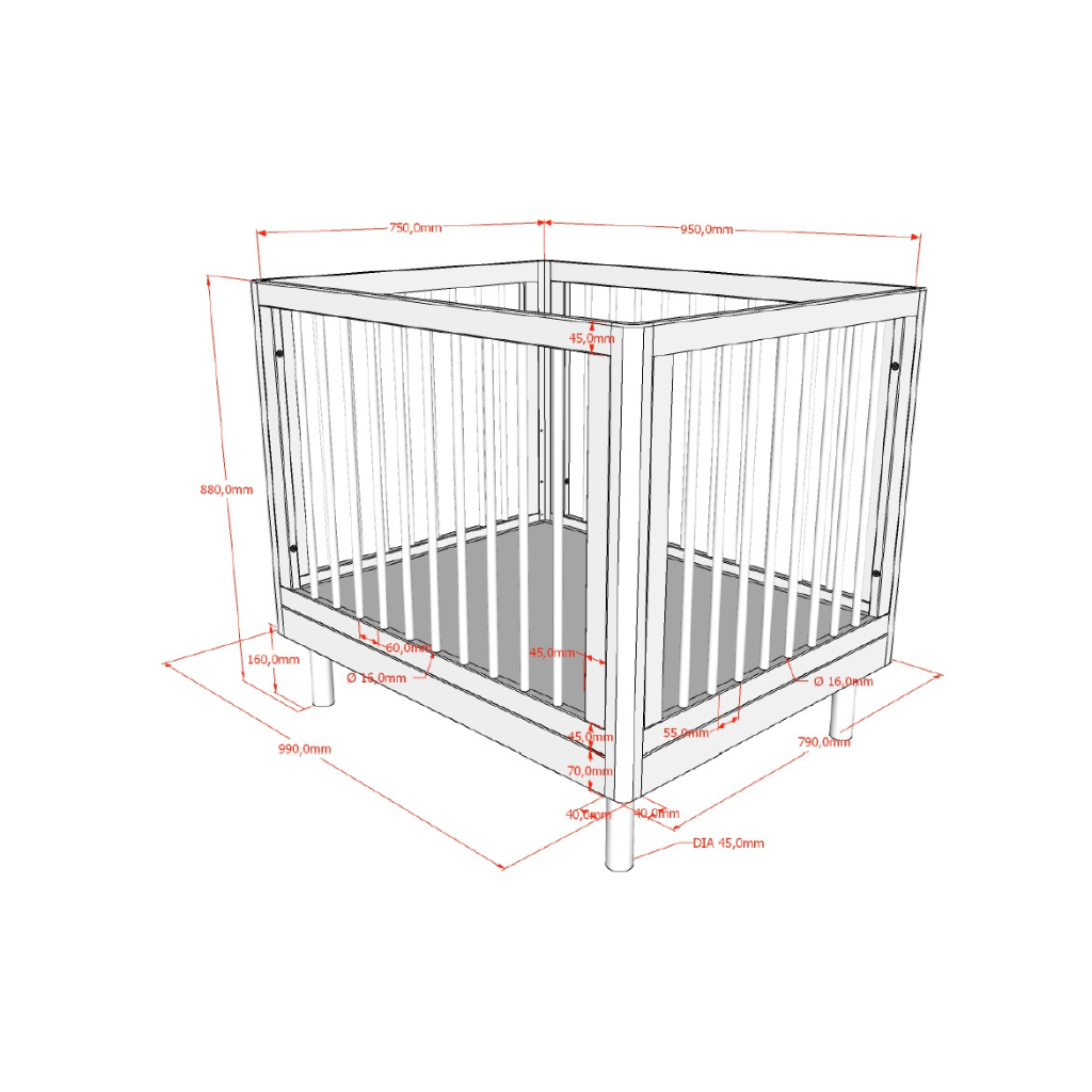 Jaxx Park Forrest Eik L 95 x B 75 cm