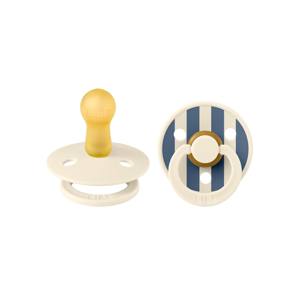 Bibs Sucette + 6 mois STUDIO Pack Pin Ivory Steel/Blue Mix - 2 pièces
