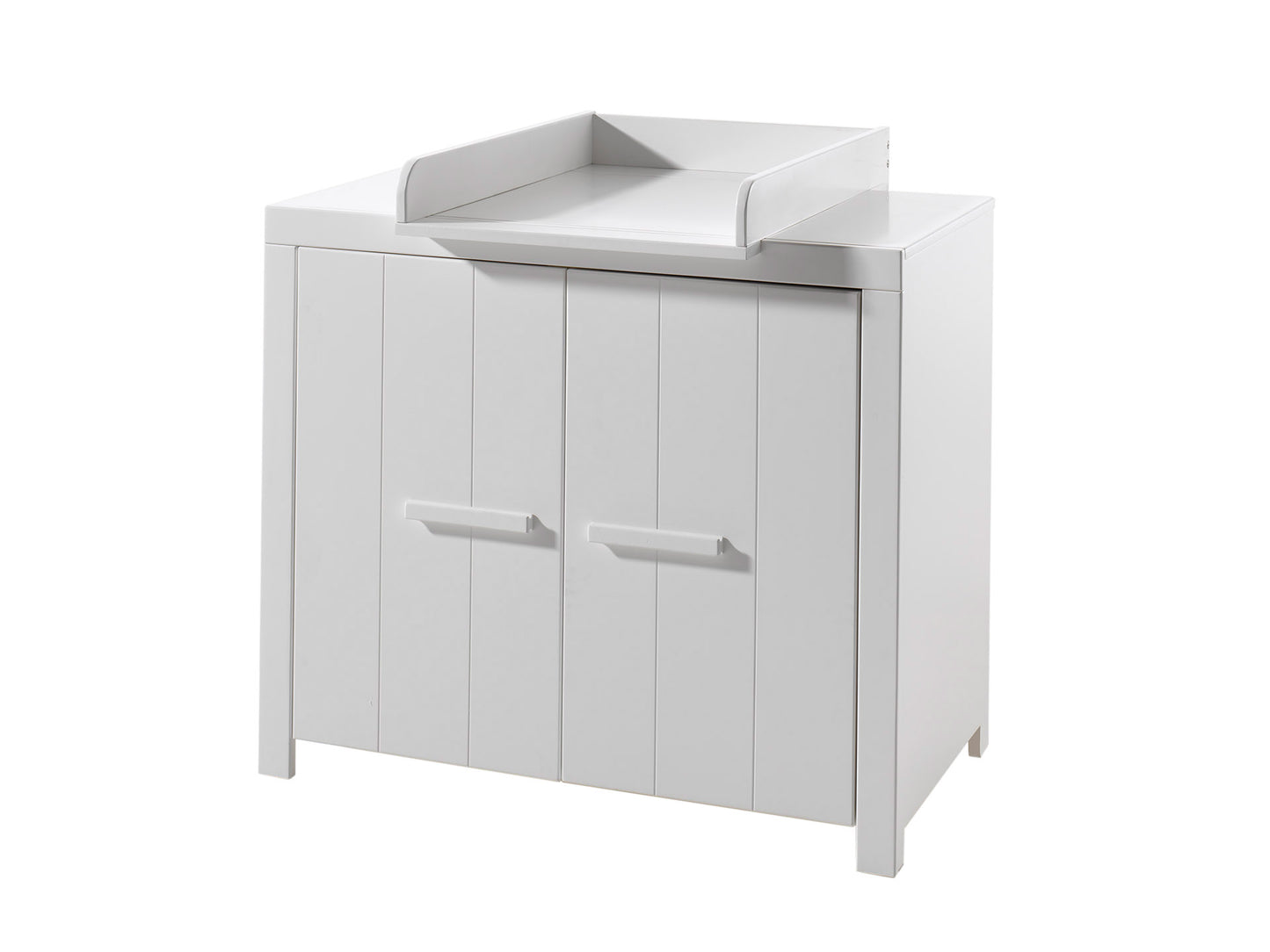 Jaxx Chambre de bébé 3 pièces (lit + commode + armoire 2 portes) Erik blanc