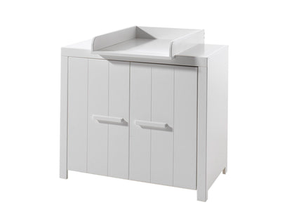 Jaxx Chambre de bébé 3 pièces (lit + commode + armoire 3 portes) Erik blanc