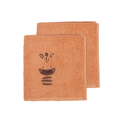 Dreambee Serviette Flo terracotta Lg 50 x L 100 cm - 2 pièces