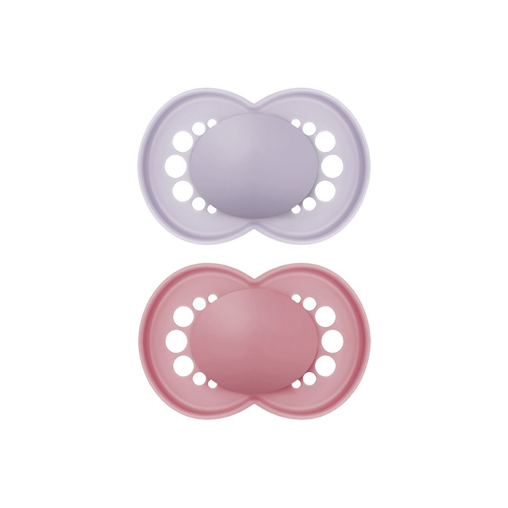 MAM Sucette + 16 mois Original Matt Plain Silicone rose - 2 pièces