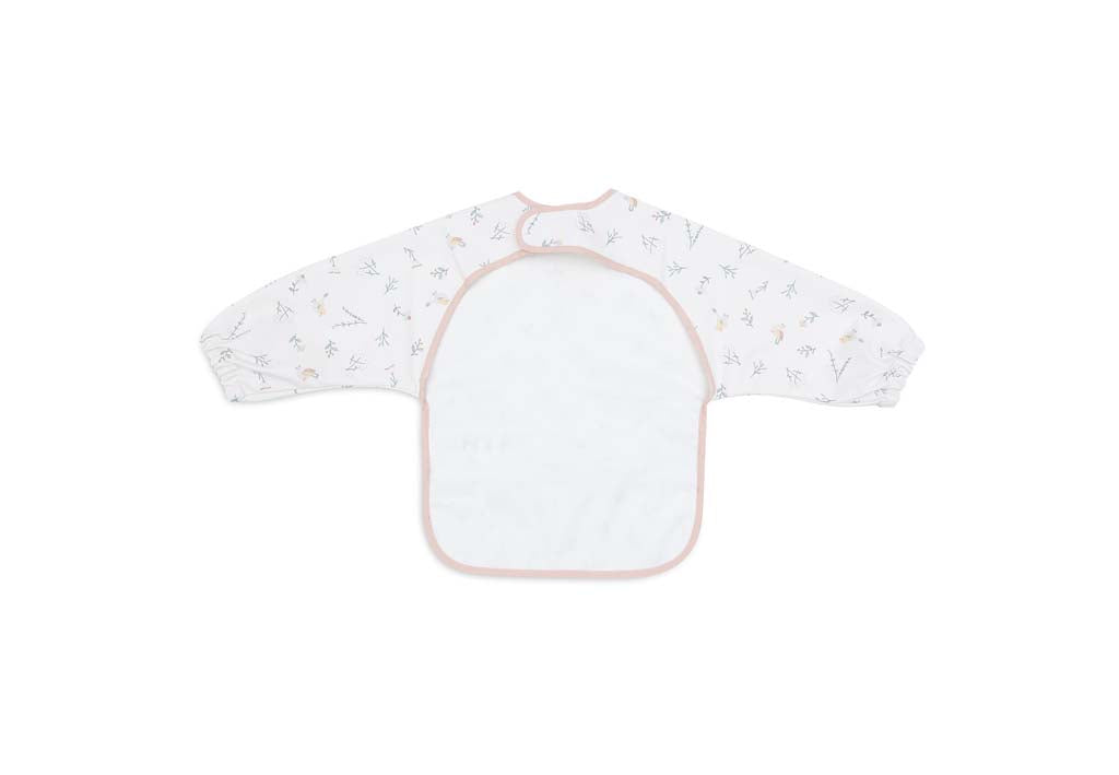 Jollein Bavoir à manches imperméable Lovely Birds blanc