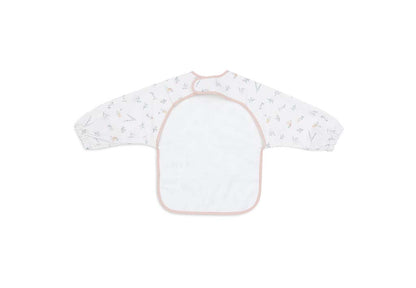 Jollein Bavoir à manches imperméable Lovely Birds blanc