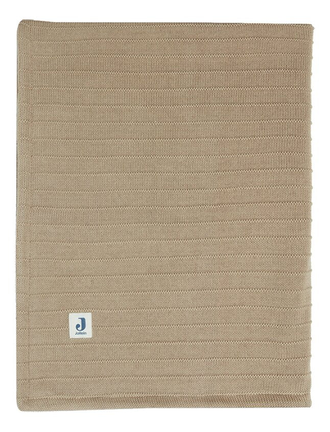 Jollein Couverture pour berceau ou parc Velvet Pure Knit Biscuit