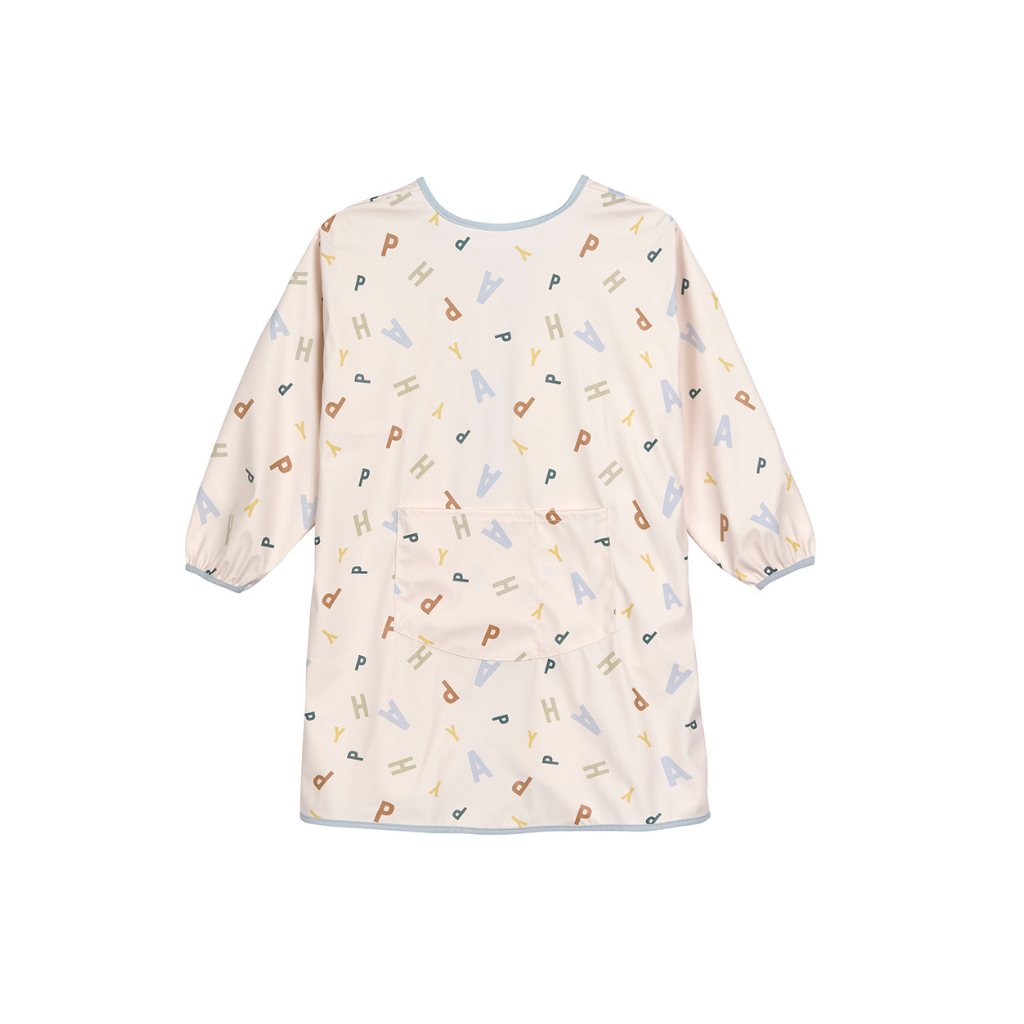 Slabbetje met lange mouwen happy fruits light blue
