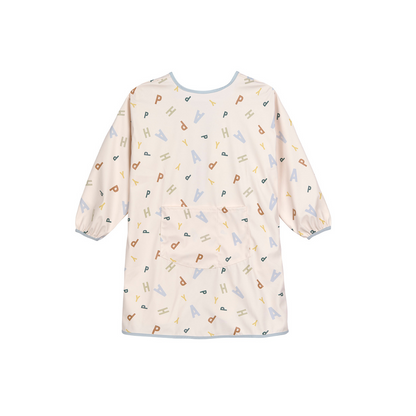 Slabbetje met lange mouwen happy fruits light blue