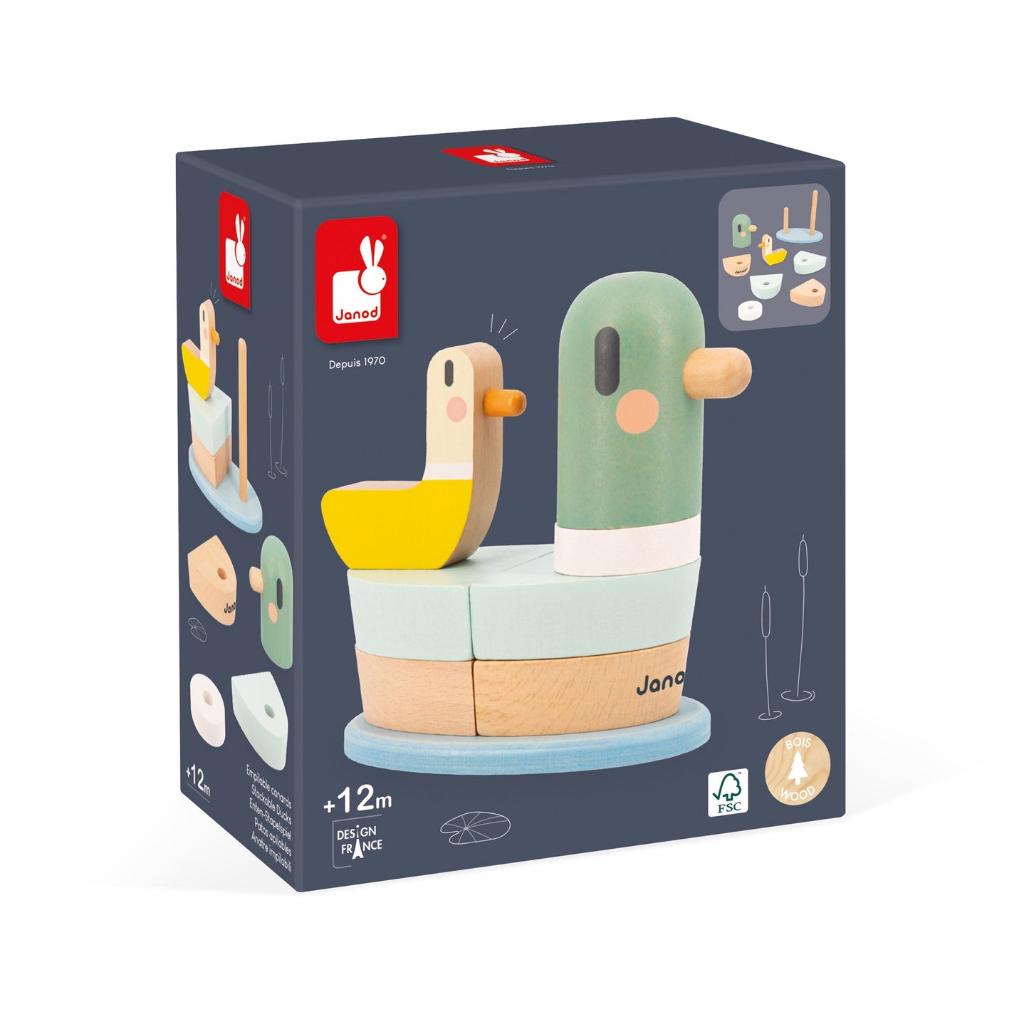 Janod Houten stapelblokken Eenden Sweet Cocoon