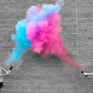 HAZA Witbaard Canon à poudre Party Holi Gender Reveal rose