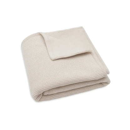 Jollein Deken voor wieg Basic Knit Oatmeal/Velvet 75 x 100 cm