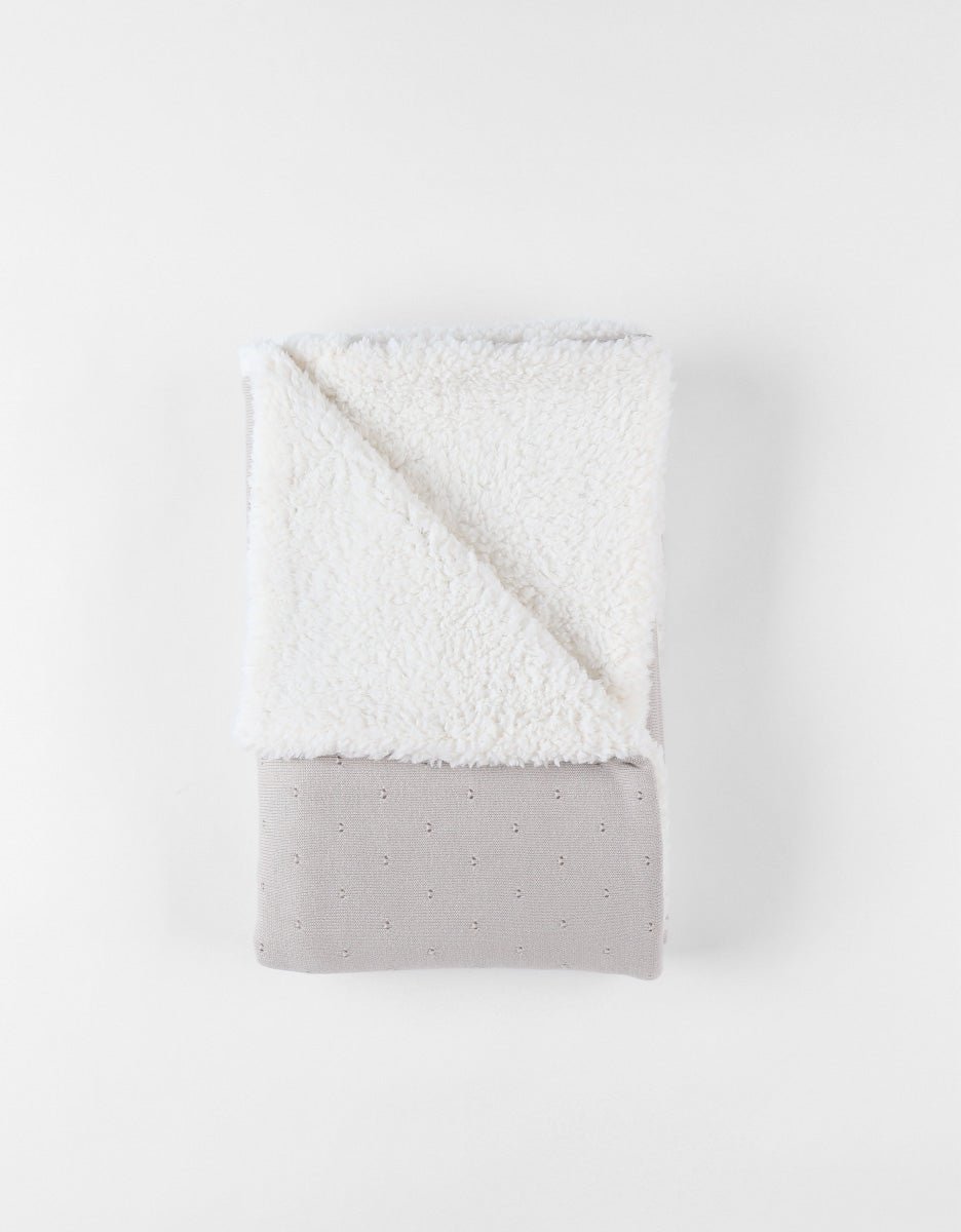 Noukie's Deken Tricot & Teddy tender beige B 75 x L 100 cm