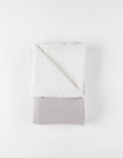 Noukie's Deken Tricot & Teddy tender beige B 75 x L 100 cm