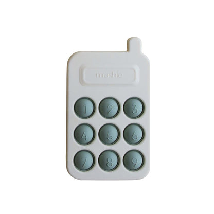 Mushie Bijtspeeltje Speelgoedtelefoon Cambridge Blue
