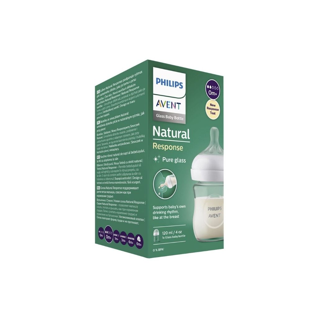 Philips AVENT Biberon en verre Natural Response transparent 120 ml