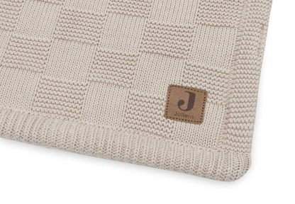 Jollein Deken voor wieg Box Knit Warm Sand/Velvet 75 x 100 cm