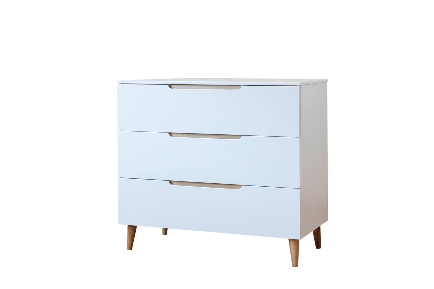 Pericles Chambre 3 éléments (lit L 120 x Lg 60 cm + commode + armoire 5 portes) Boho White