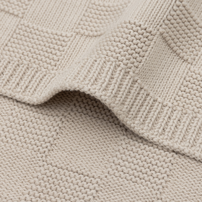 Jollein Deken voor wieg Box Knit Warm Sand 100 x 150 cm